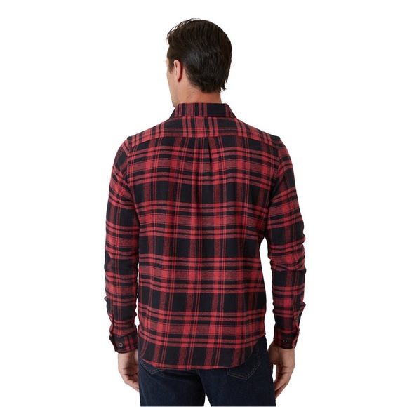 NWT Men's Eddie Bauer Field Flannel Button-Down Shirt Grey Size XXL - Picture 2 of 2